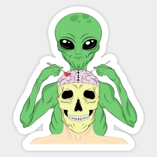 UFO Human Abduction Sticker